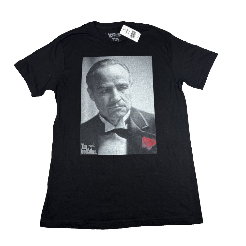 AMERICAN CLASSICS THE GODFATHER MARLON BRANDO GRAPHIC T-SHIRT MEDIUM NWT $25
